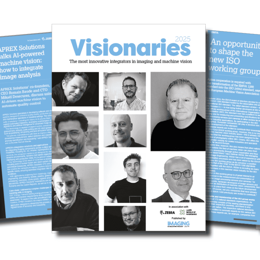APREX Solutions among Visionaries 2025 : the most innovative integrators in Imagine and Machine Vision